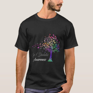 Tree Ribbon Type 1 Diabetes Awareness T-Shirt