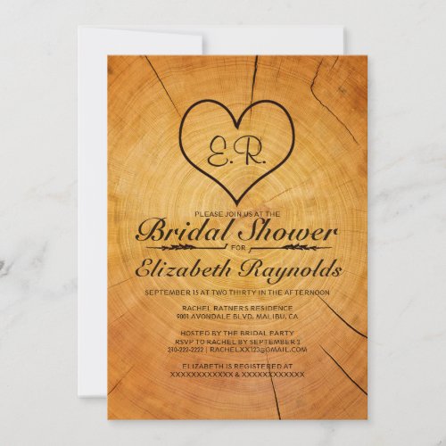 Tree Ring Bridal Shower Invitations