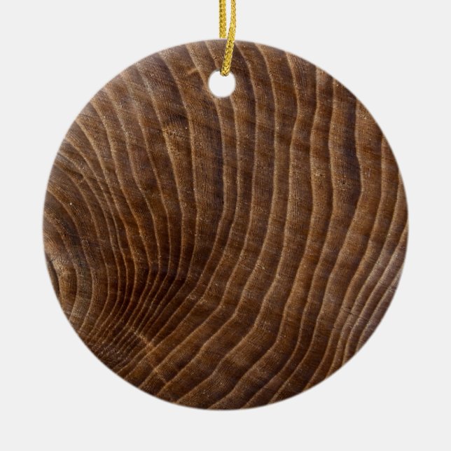 Tree rings ceramic ornament (Front)