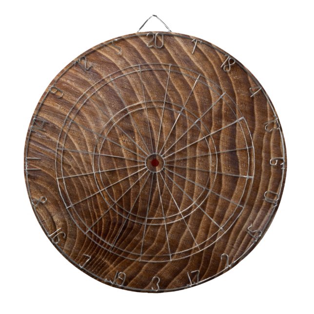 Tree rings dartboard with darts (Front)