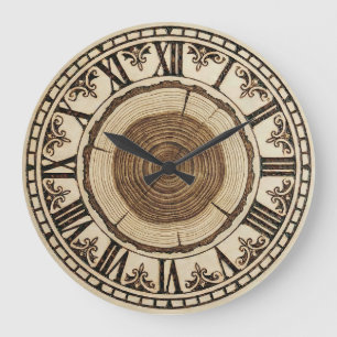 Tree Rings Wall Clock 