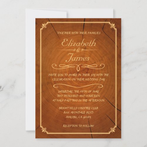 Tree Rings Wedding Invitations