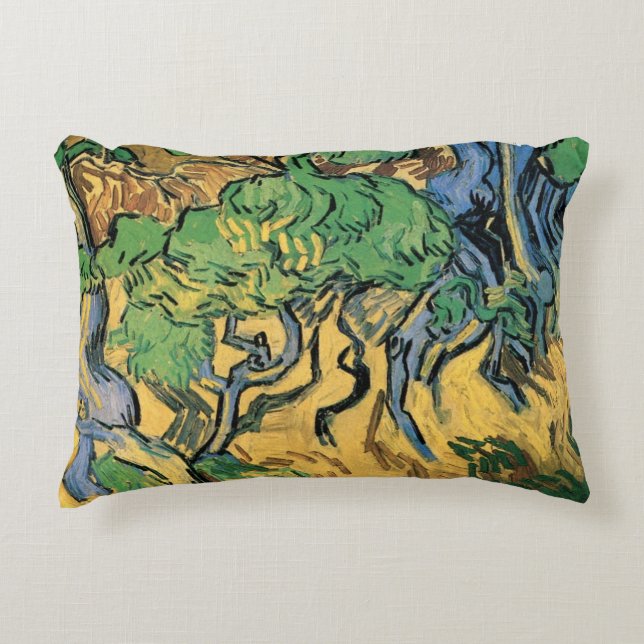 Tree Roots and Trunks by Vincent van Gogh Accent Pillow (Front)