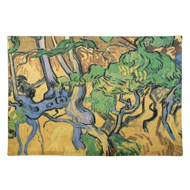 Tree Roots and Trunks by Vincent van Gogh Cloth Placemat (Front)