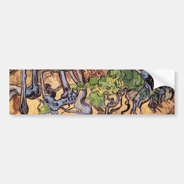 Tree Roots and Trunks (F816)Van Gogh Fine Art Bumper Sticker (Front)