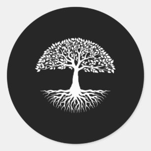 Tree Roots Of Life Cool Mother Earth Day Classic Round Sticker
