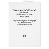Tree roots on Mt. Kurama Cards (Back)