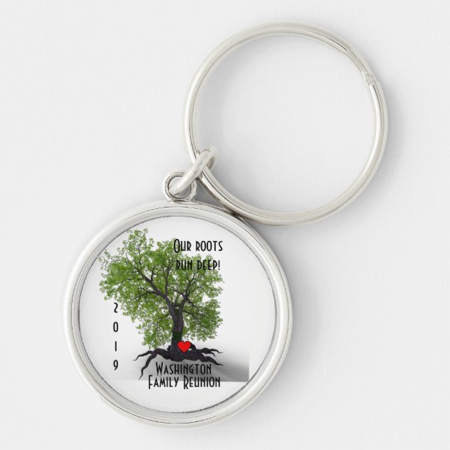 Tree Roots Run Deep for Family Keychain (Front)