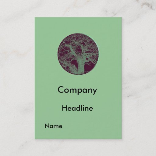 Customizable Tree -Round- Profile Card Business Card Templates