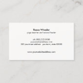 Tree Rustic Nature wood Business Card (Back)
