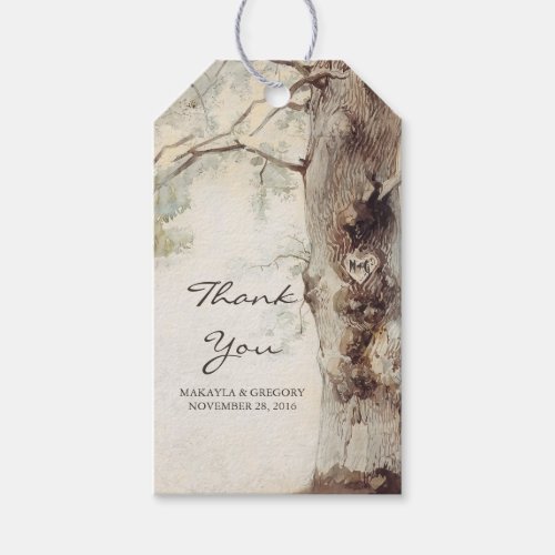 Tree Rustic Wedding Thank You Gift Tags
