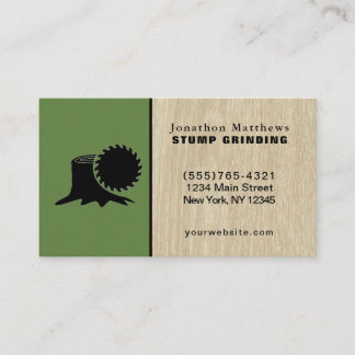 Tree Saw Stump Grinding Removal Business Card