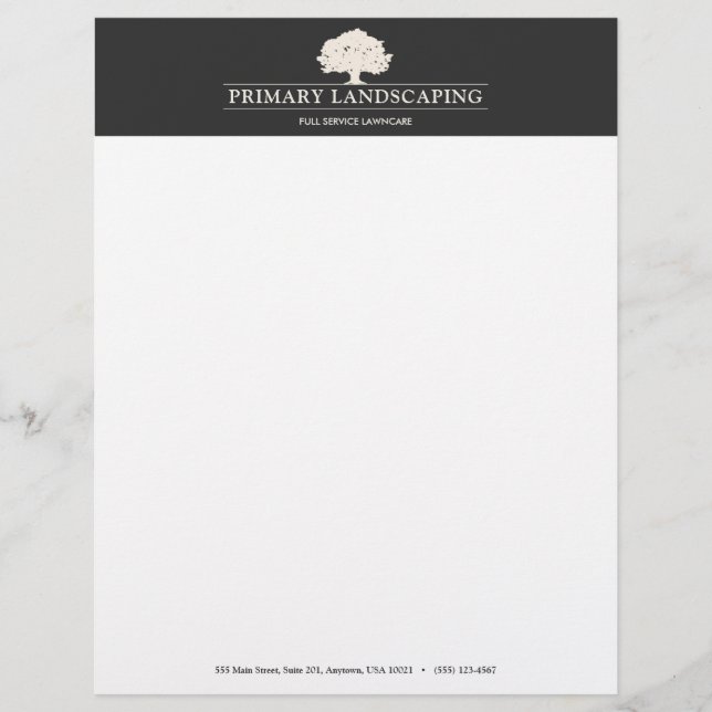 Tree Service and Lawn Care Landscaper Letterhead (Front)