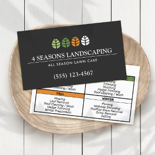Tree  Service and Lawn Care Landscaping Business Card