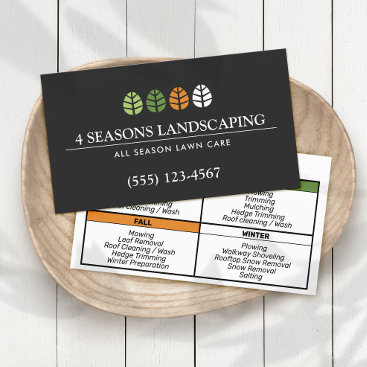 Tree  Service and Lawn Care Landscaping Business Card