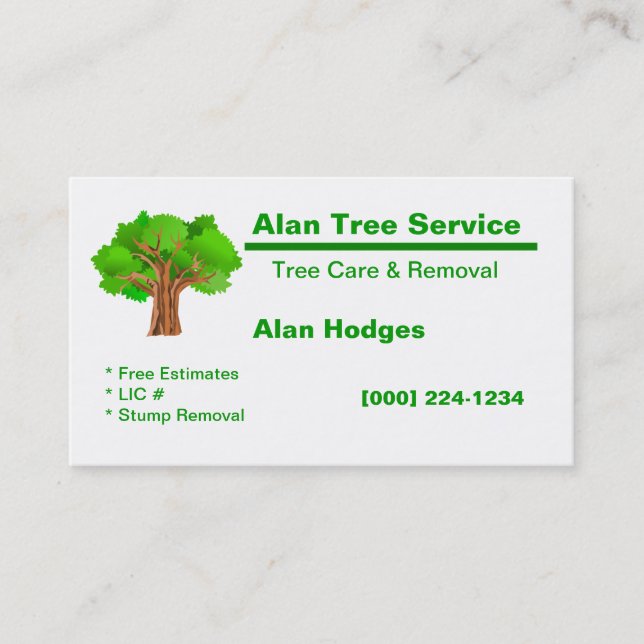 Tree Service Business Card (Front)