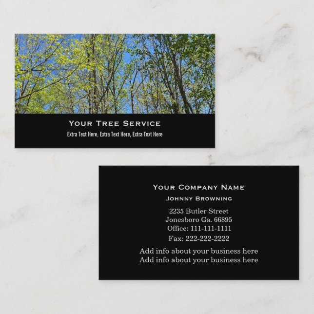 Tree Service Business Card (Front/Back)