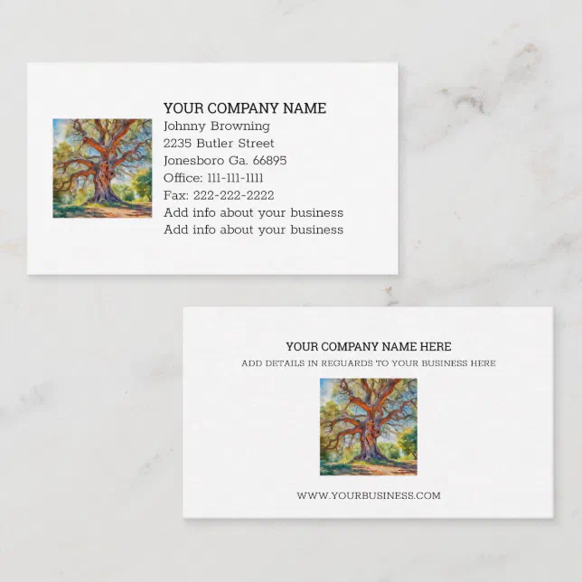 Tree Service Business Card Zazzle Tree Service Business Card Zazzle