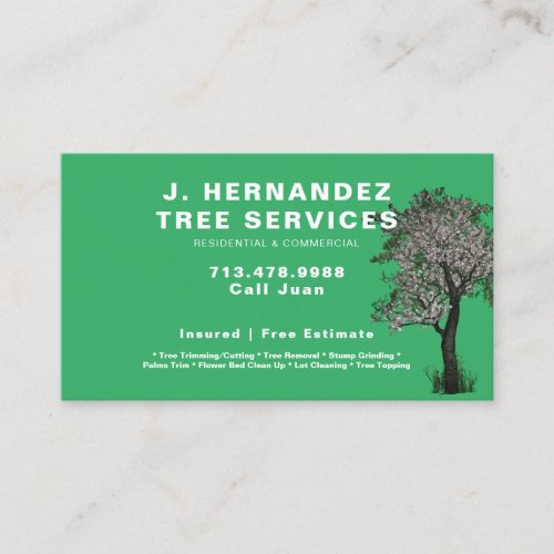 Tree Service  Business Card