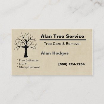 Tree Service Business Card by Iggys_World at Zazzle
