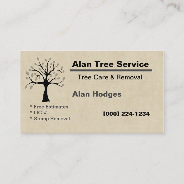 Tree Service Business Card (Front)