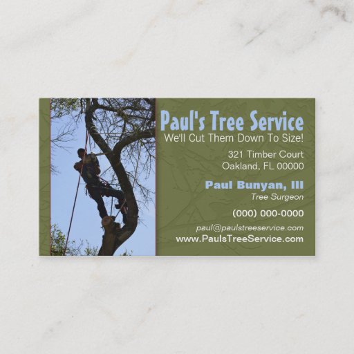 Customizable Tree Service Business Card