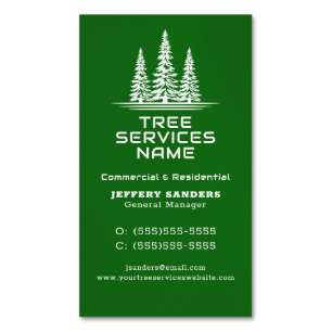 Tree Service Business Card Magnet