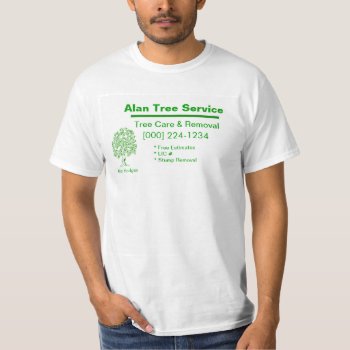 Tree Service Business Card T-shirt by Iggys_World at Zazzle