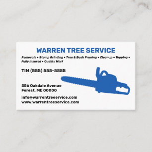Tree Service Company Business Card