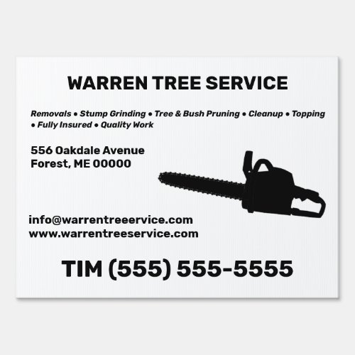 Tree Service Company Sign
