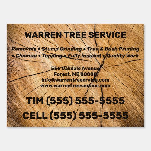 Tree Service Company Sign