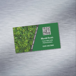 Tree Service Custom QR Business Card Magnet