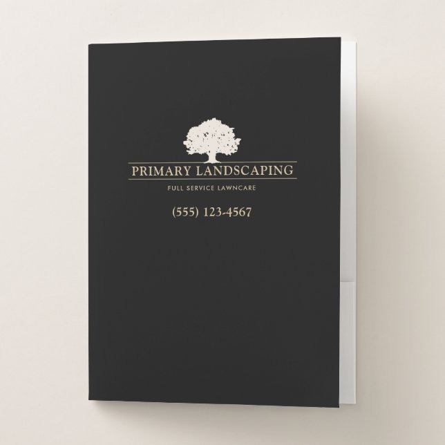 Tree Service  Lawn Care Landscaping  Pocket Folder (Front)