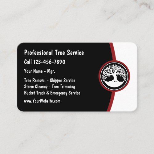 Tree Service Modern Business Card Template
