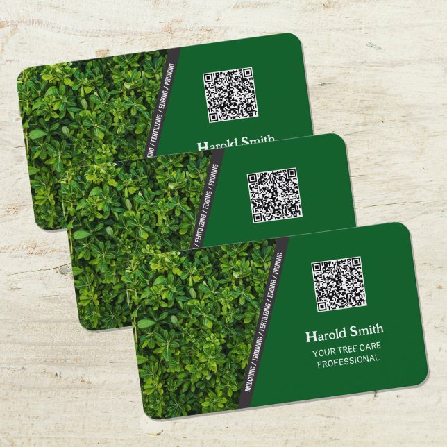 Tree Service QR Business Card (Tree Service)