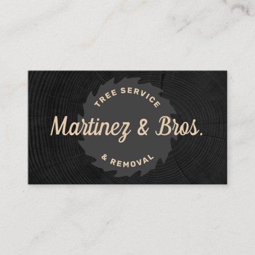 Tree Service  Removal Circular Saw Business Card