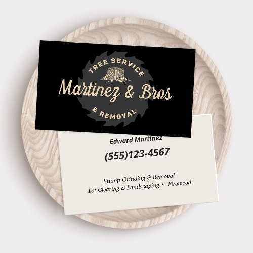 Tree Service  Removal  Stump Grinding Business Card