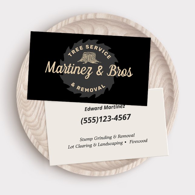 Tree Service & Removal | Stump Grinding Business Card (Creator Uploaded)