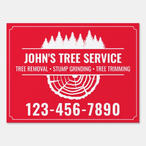 Tree Service Sign Stump Removal and Grinding Sign