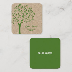 Tree Service Square Business Card