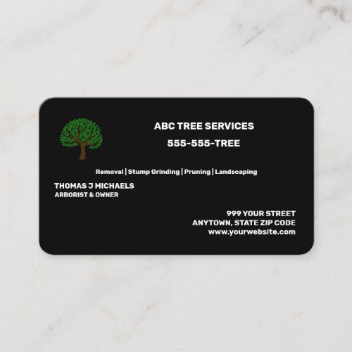 Tree Services Business Card