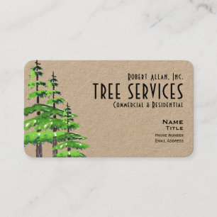 Tree Services Kraft Business Card