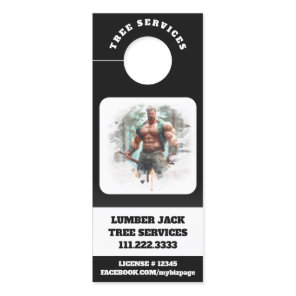 *~* Tree Services QR Lumber Jack Door Hanger
