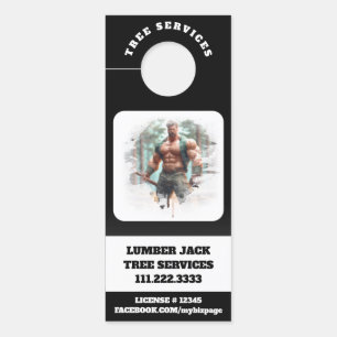*~* Tree Services QR Lumber Jack Door Hanger