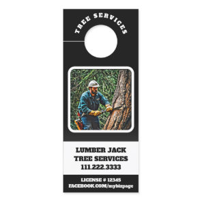 *~* Tree Services QR MAN TREE  Door Hanger