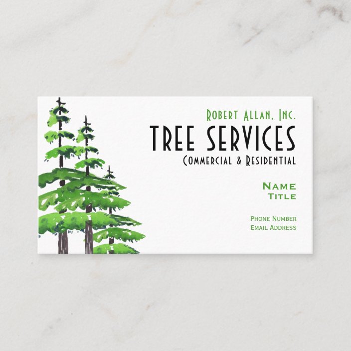 Tree Services Standard, 3.5" x 2.0" Business Card