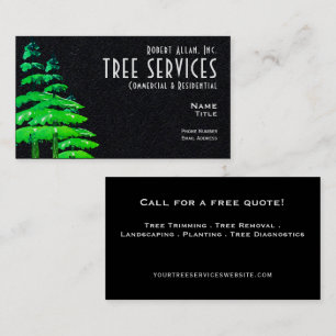 Tree Services Standard, 3.5" x 2.0" Business Card