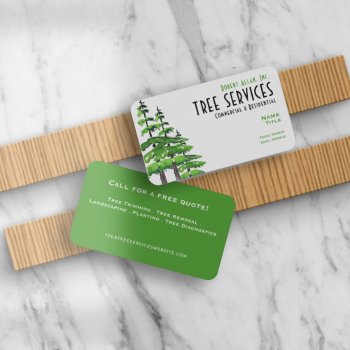 Tree Services Standard  3.5" X 2.0" Business Card by lesrubadesigns at Zazzle