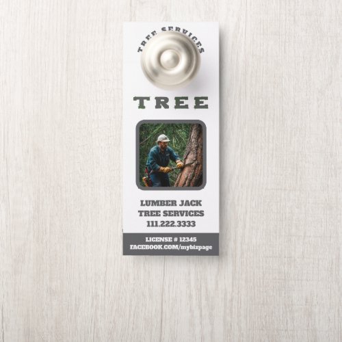 *~* Tree ServicesLumber Jack QR Door Door Hanger