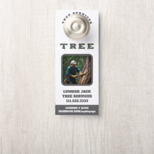 *~* Tree ServicesLumber Jack QR Door Hanger